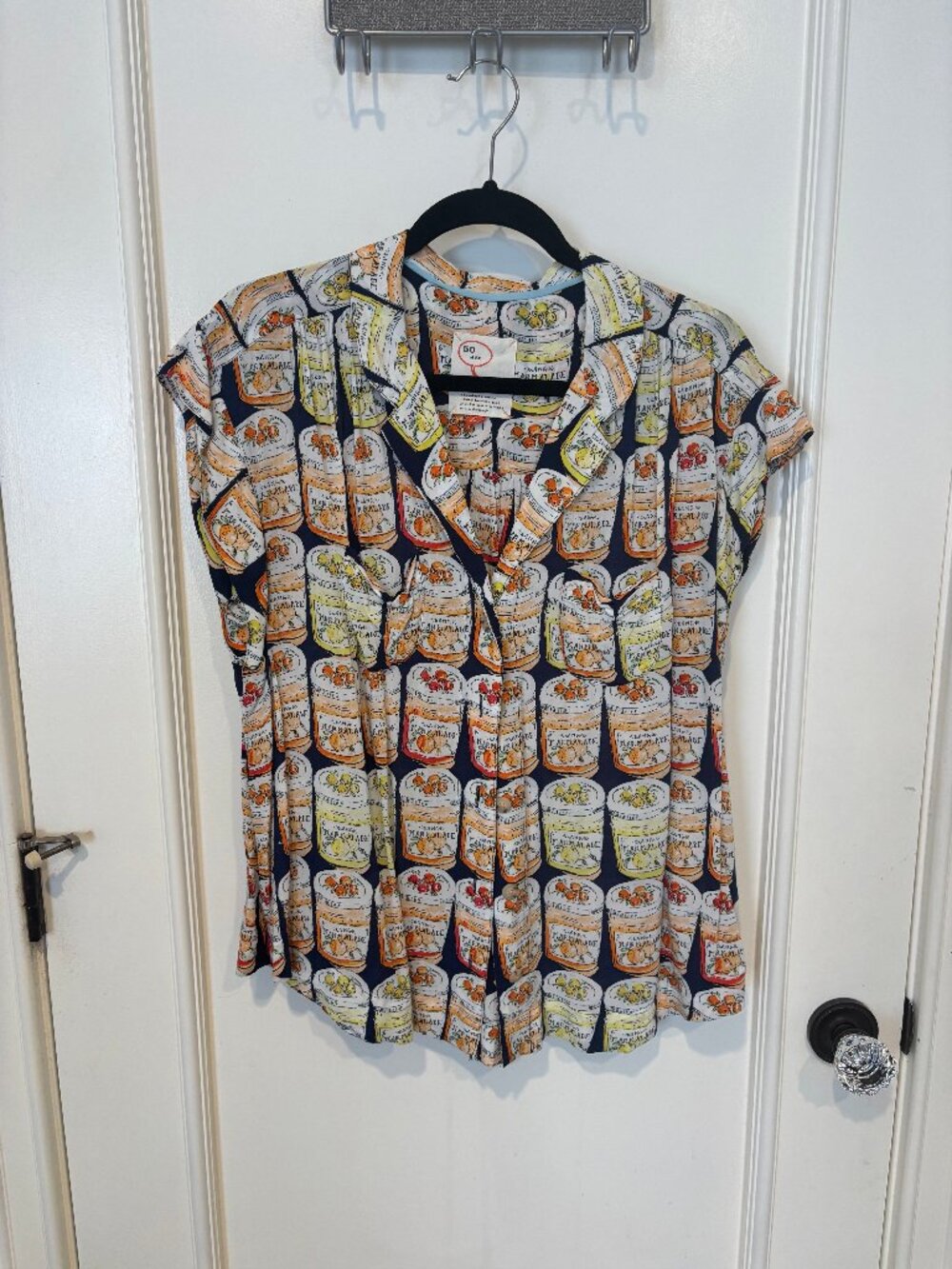 Anthropologie 50 of 52 Conversations s/s Blouse: Jams & Preserves (XL)